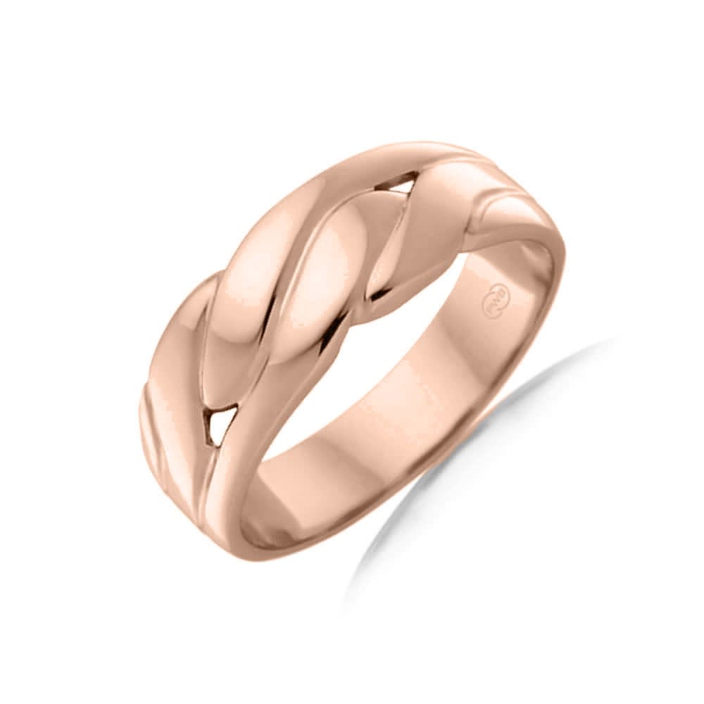 Yellow Gold Patterned Wedding Ring