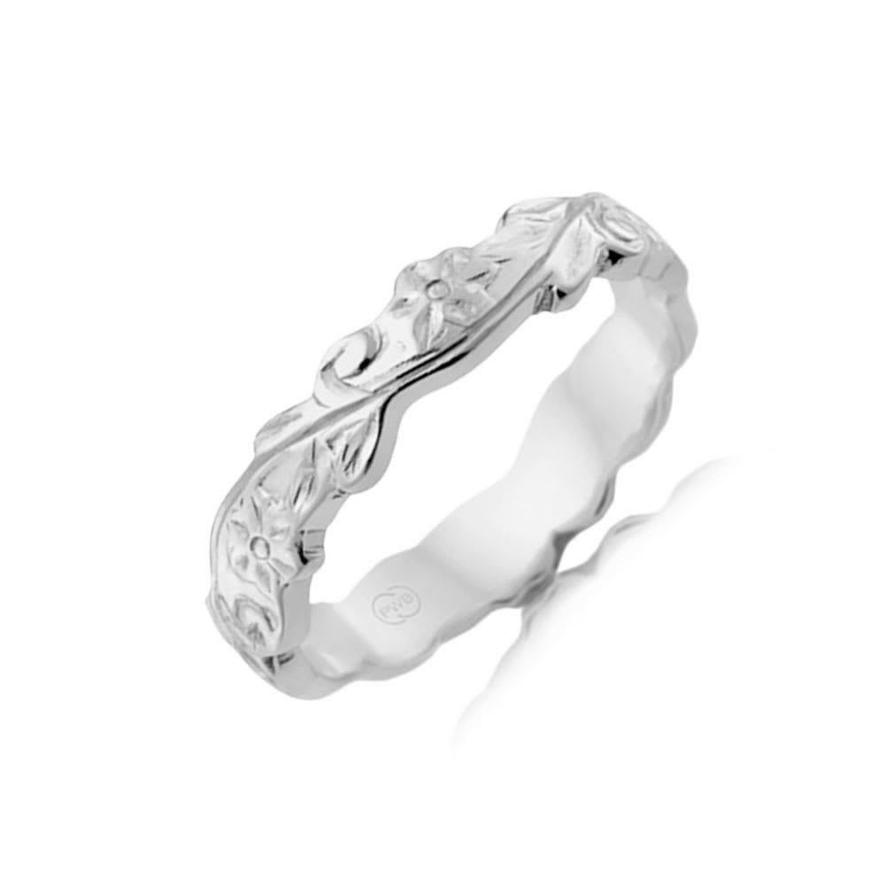 Patterned ladies wedding ring J3667