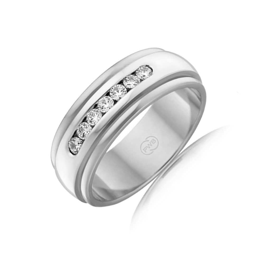 Channel set mens wedding ring 2TJ2326