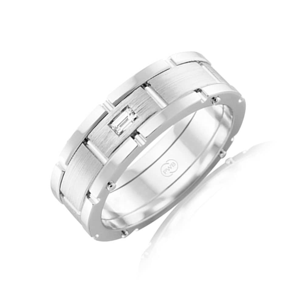 Baguette Diamond mens ring J4004
