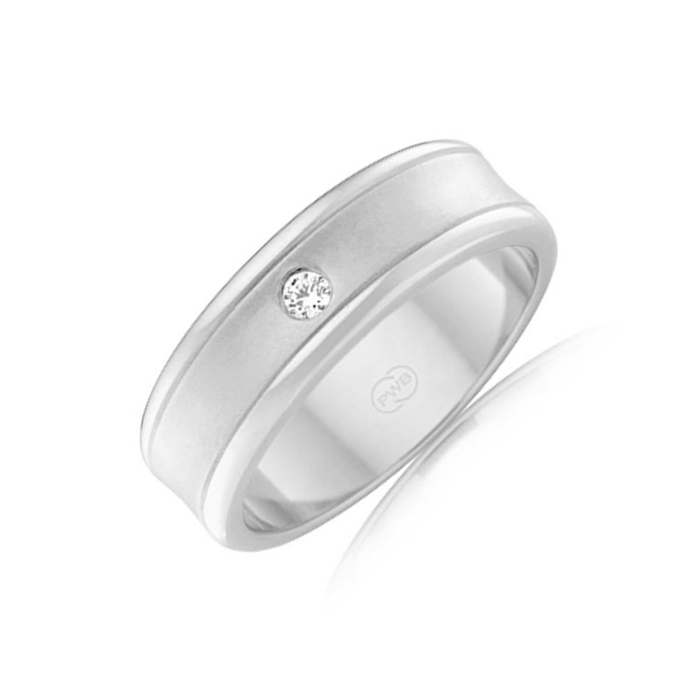 Drop set mens wedding ring WR3559