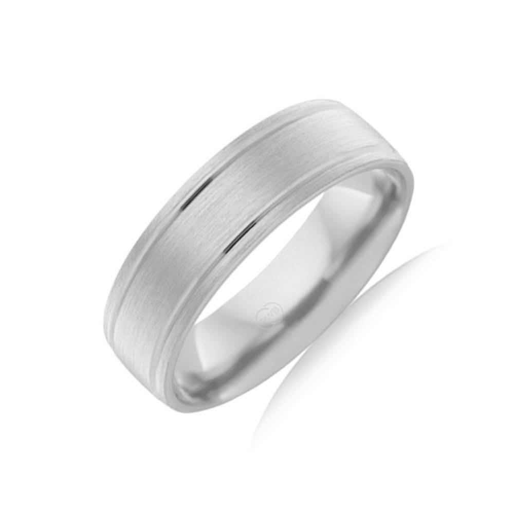 Double groove wedding ring B2867 | Temple & Grace NZ