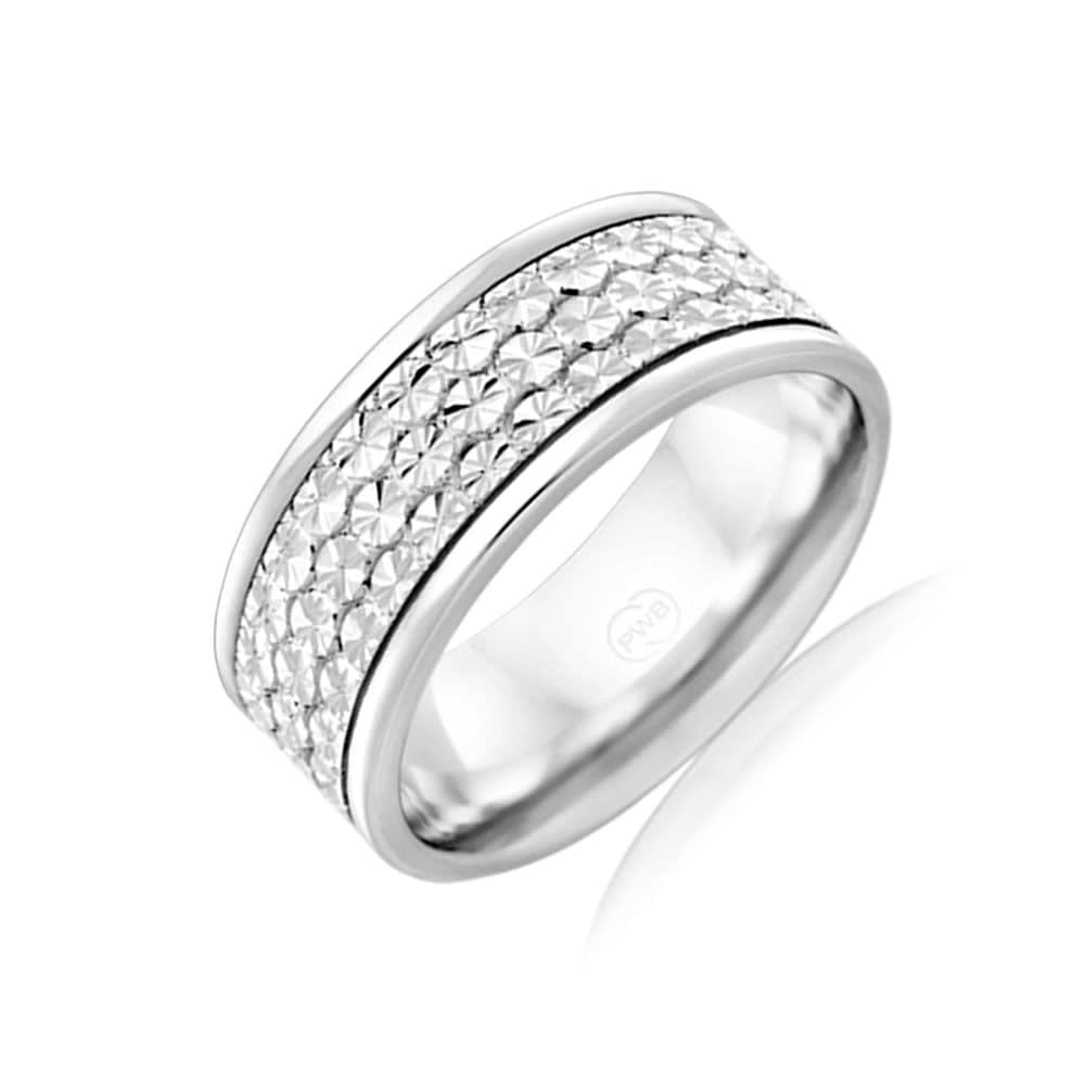 Carved Mens Wedding ring J1666