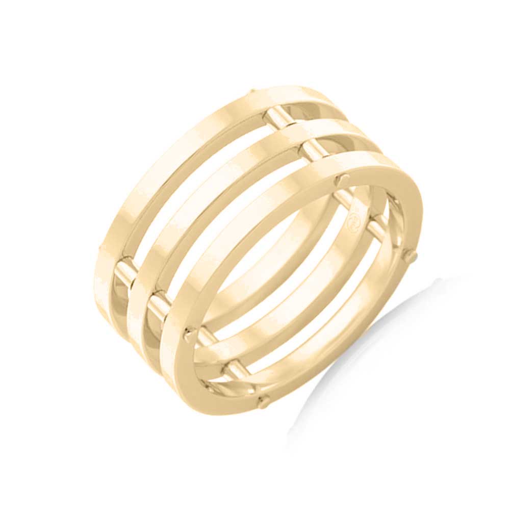 Three band mens ring J3967