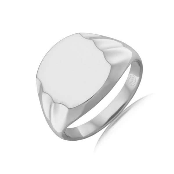Classic Wavy Signet Wedding Band