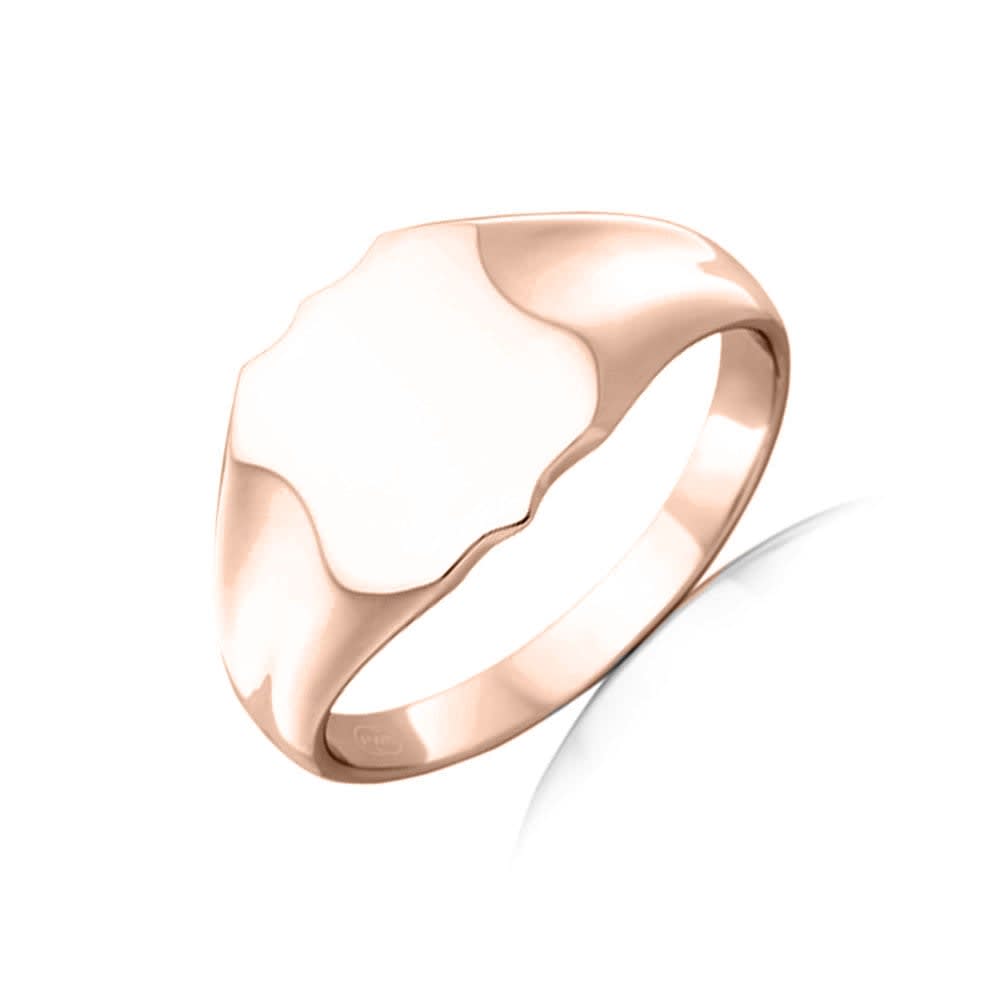 Classic Curvy Signet Wedding Ring