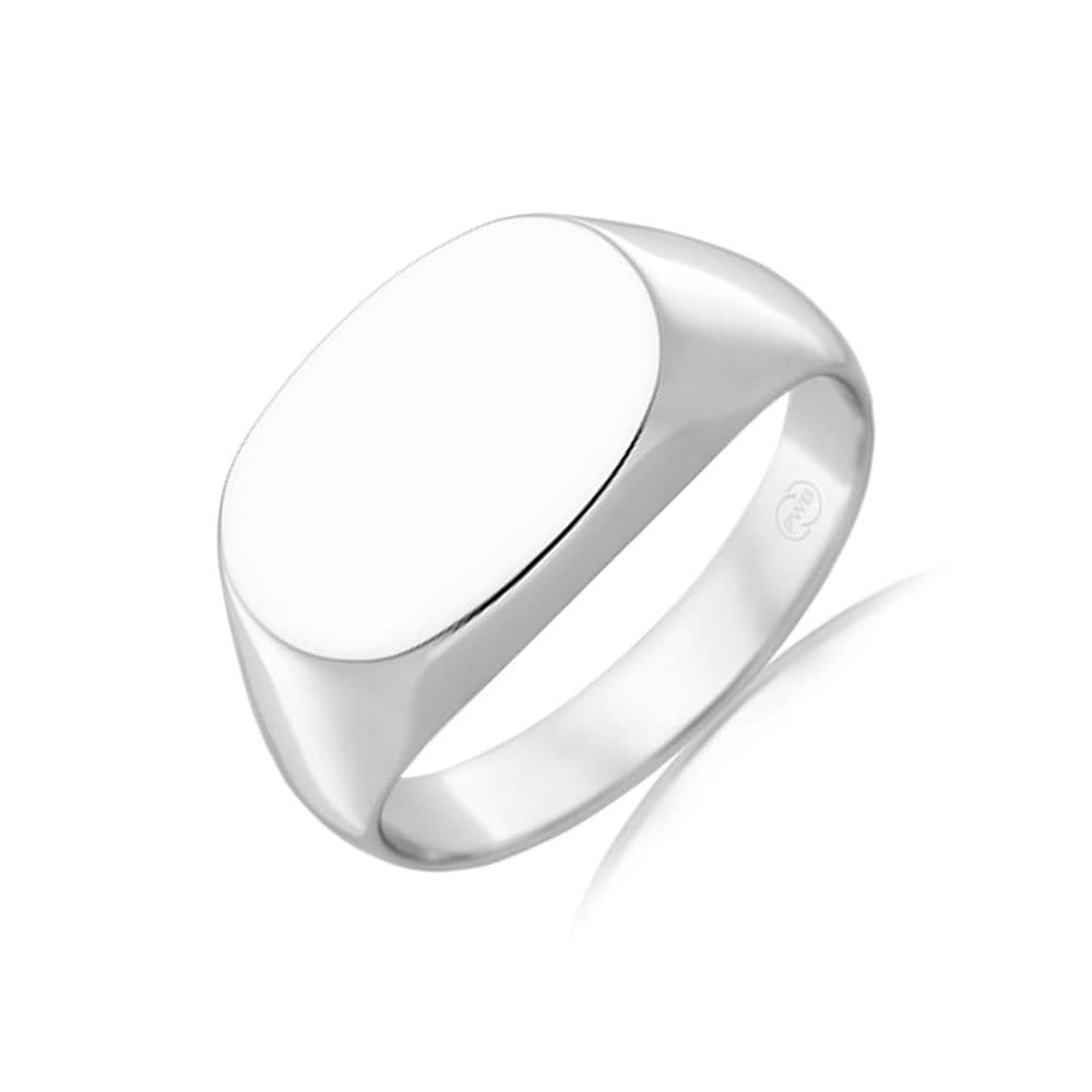 Polished Rectangle Signet Wedding Ring