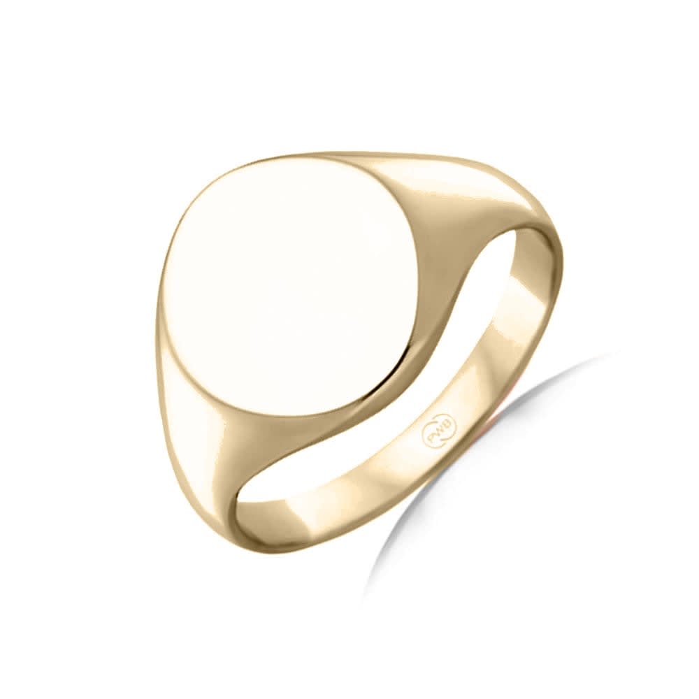 Plain Oval Signet Wedding Band