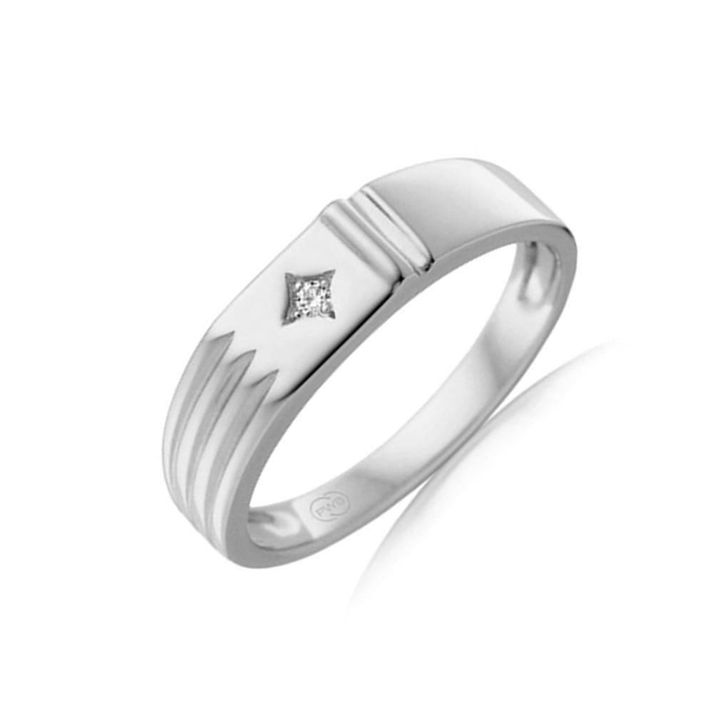 Signet Ring With Diamond Motif