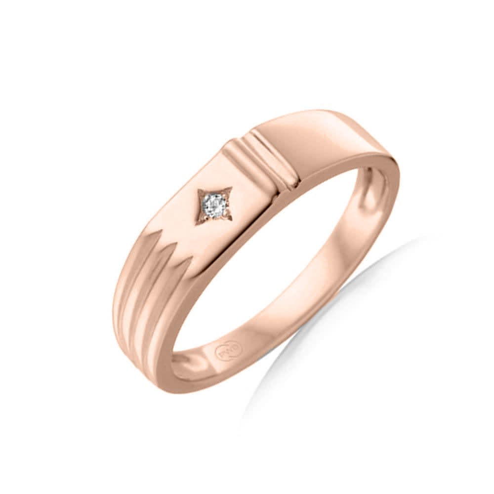 Signet Ring With Diamond Motif