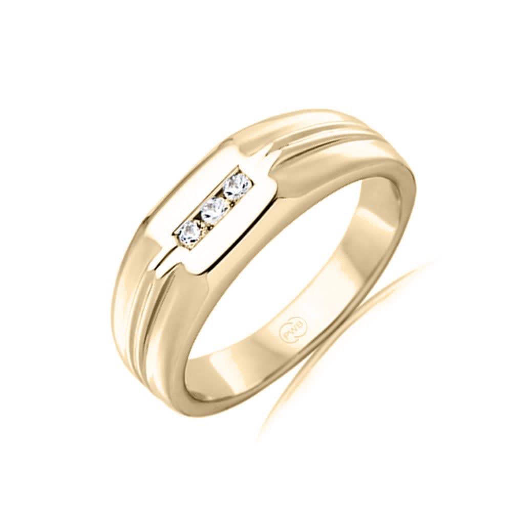 Classic Signet Ring With Diamonds