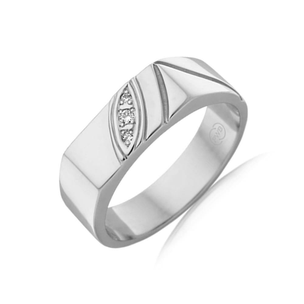 Marquise Patterned Rectangle Signet Ring