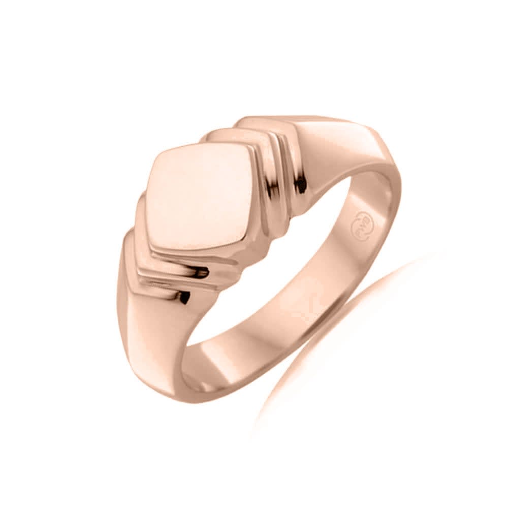 Diamond Shaped Signet Wedding Ring