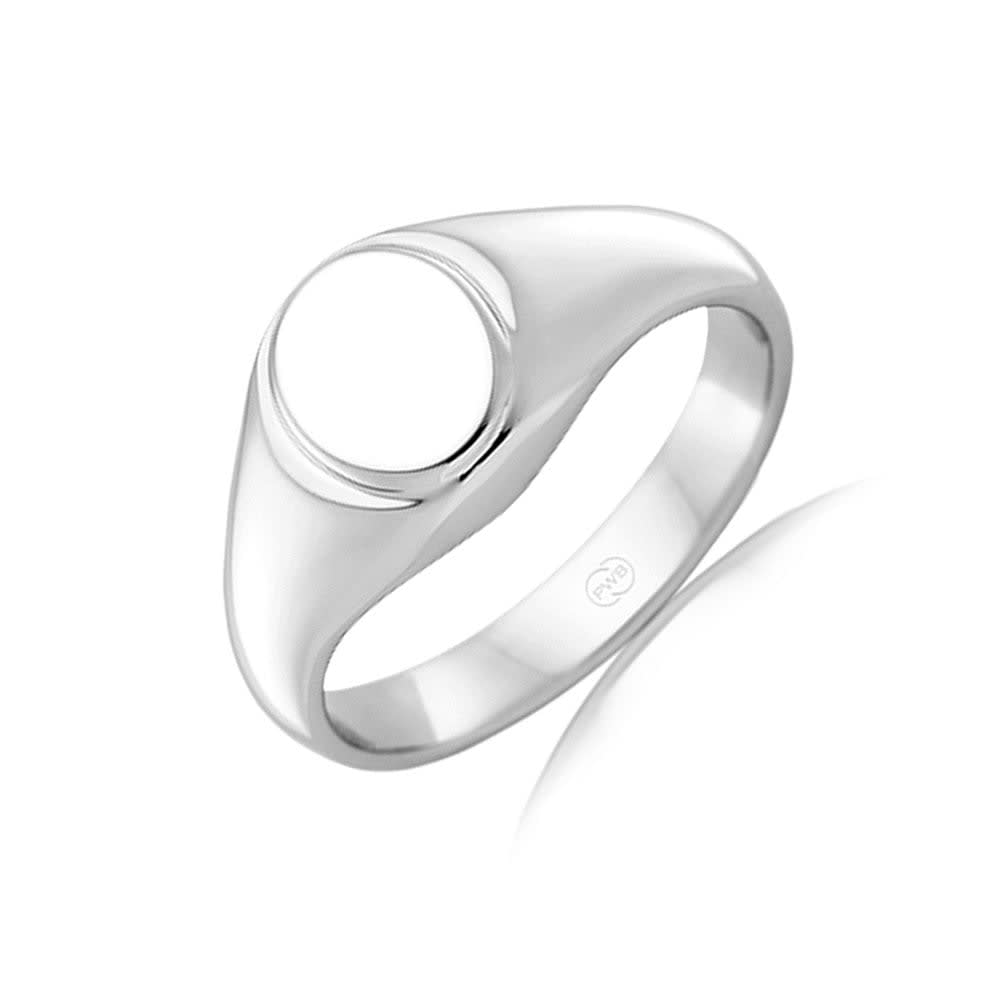 Carved Oval Signet Mens Ring