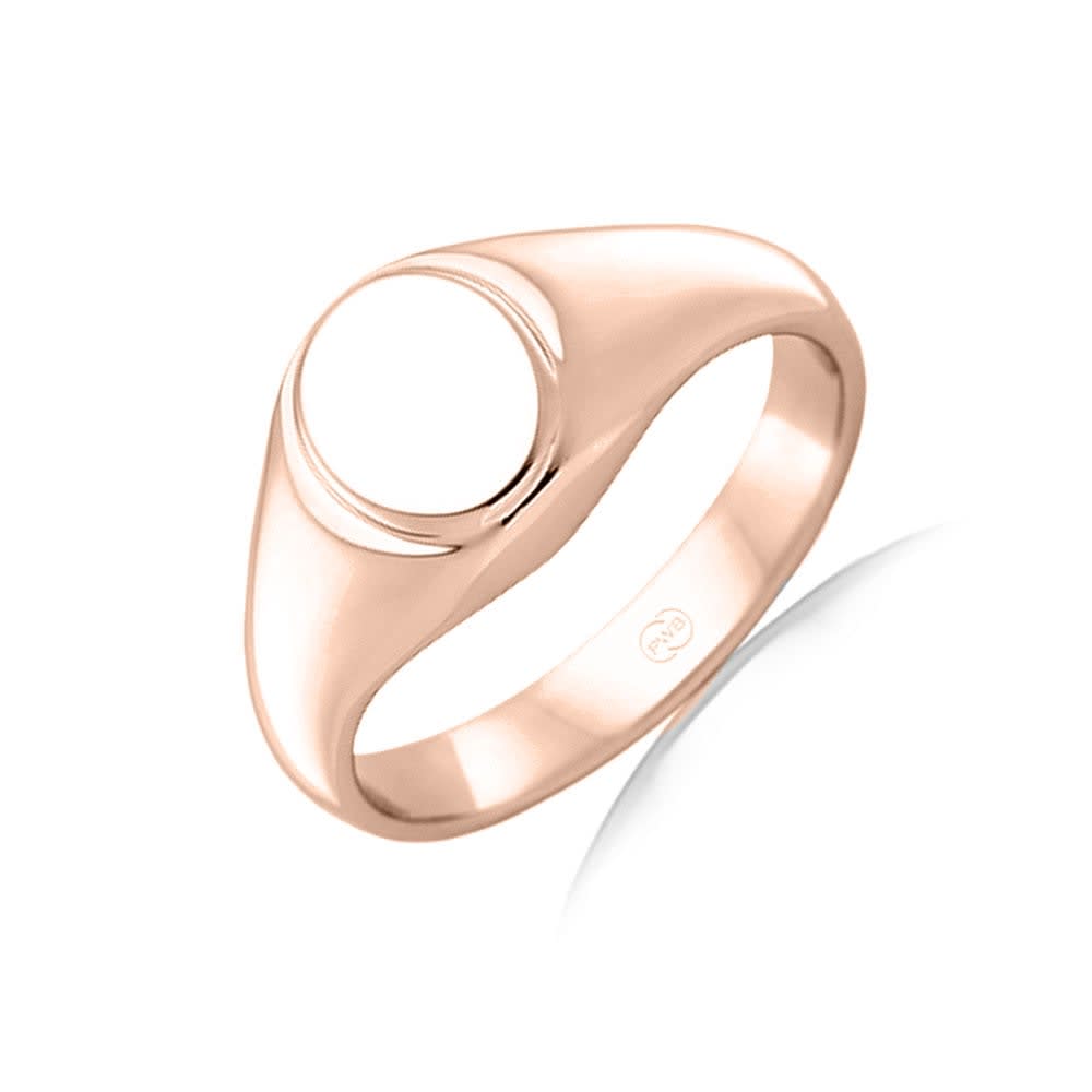 Carved Oval Signet Mens Ring