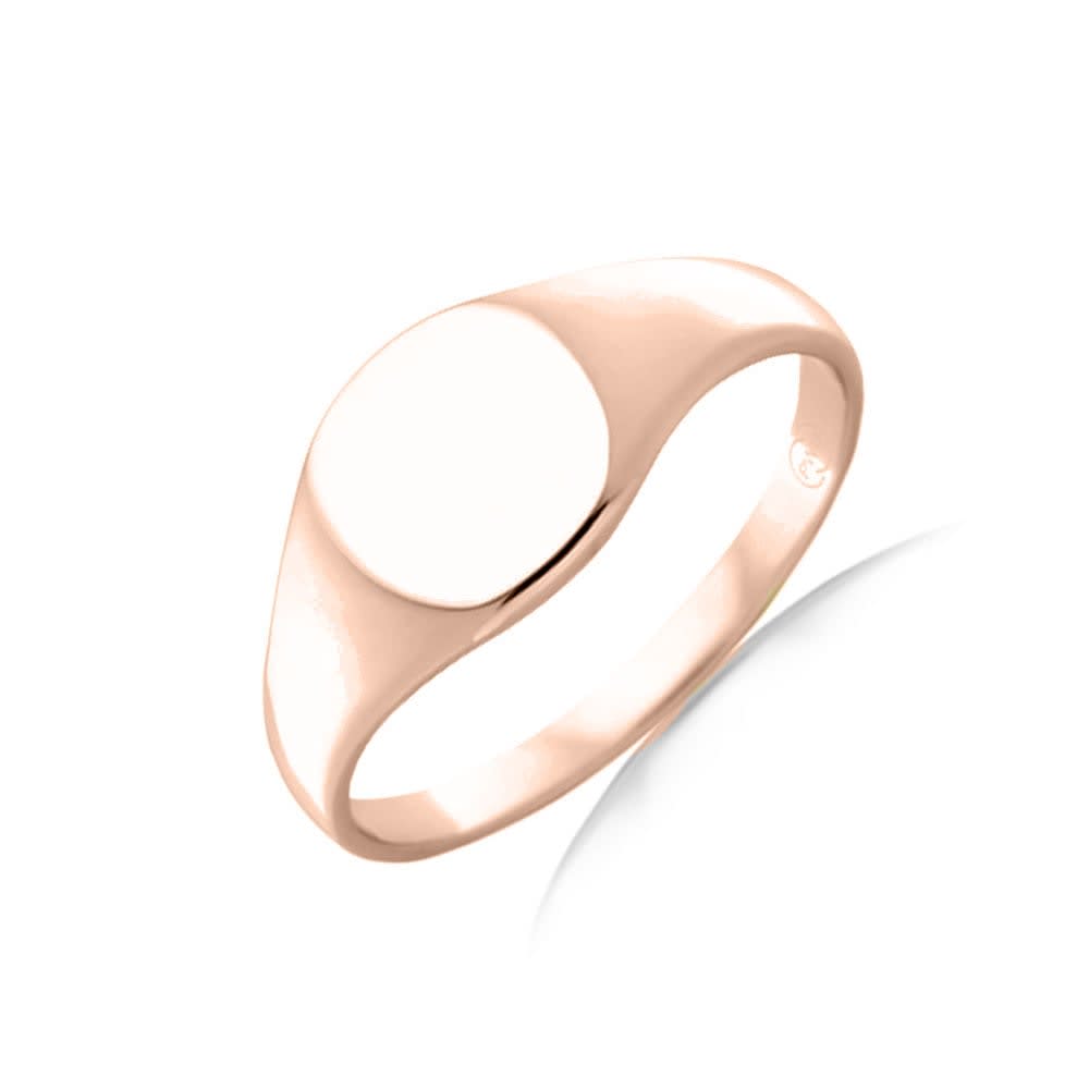 Oval Signet Polished Wedding Band