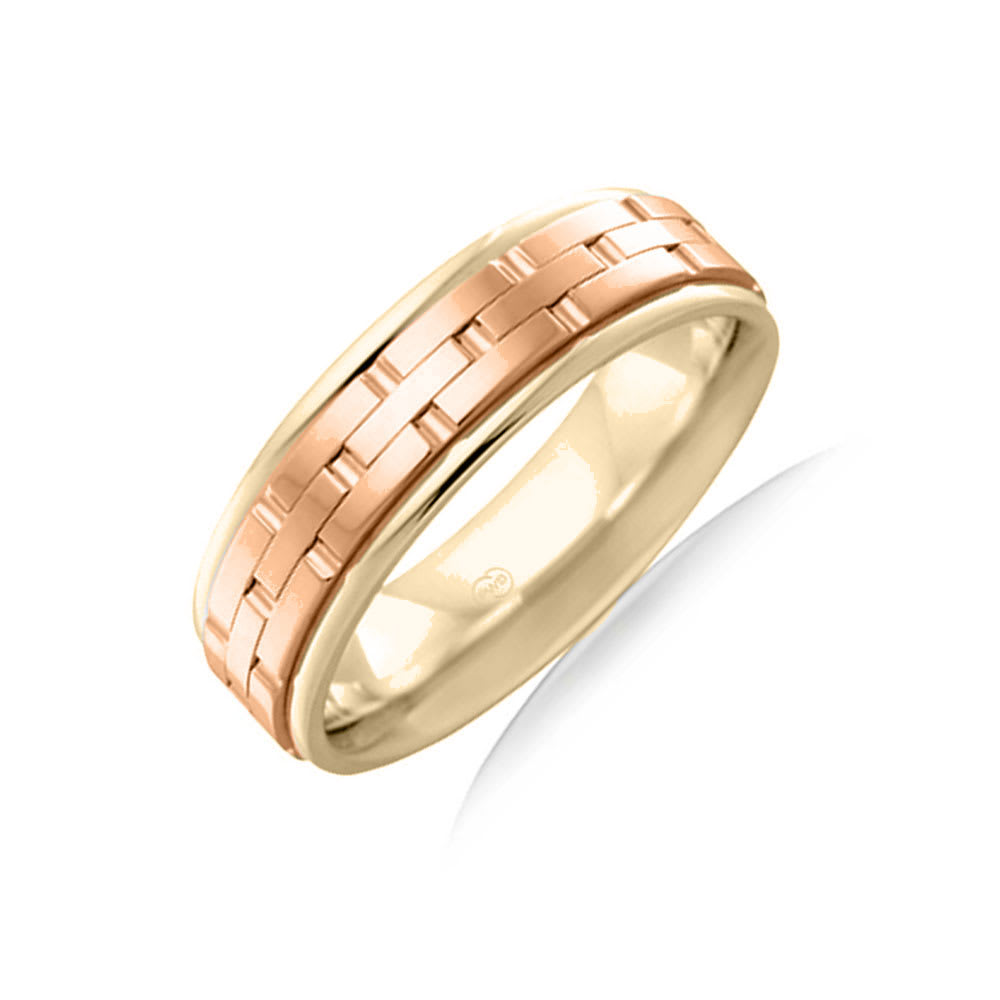 Brick Pattern mens wedding ring 2TJ2724