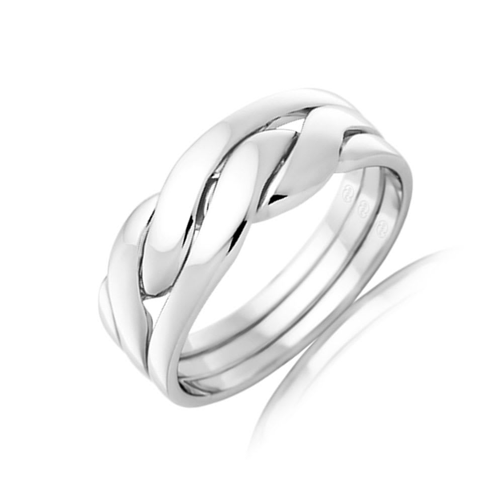 Twisted Rope Pattern Mens Wedding Band