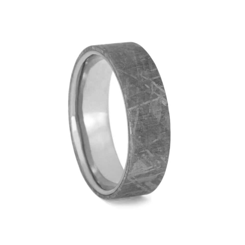 Gibeon Meteorite Overlay with Yellow Gold