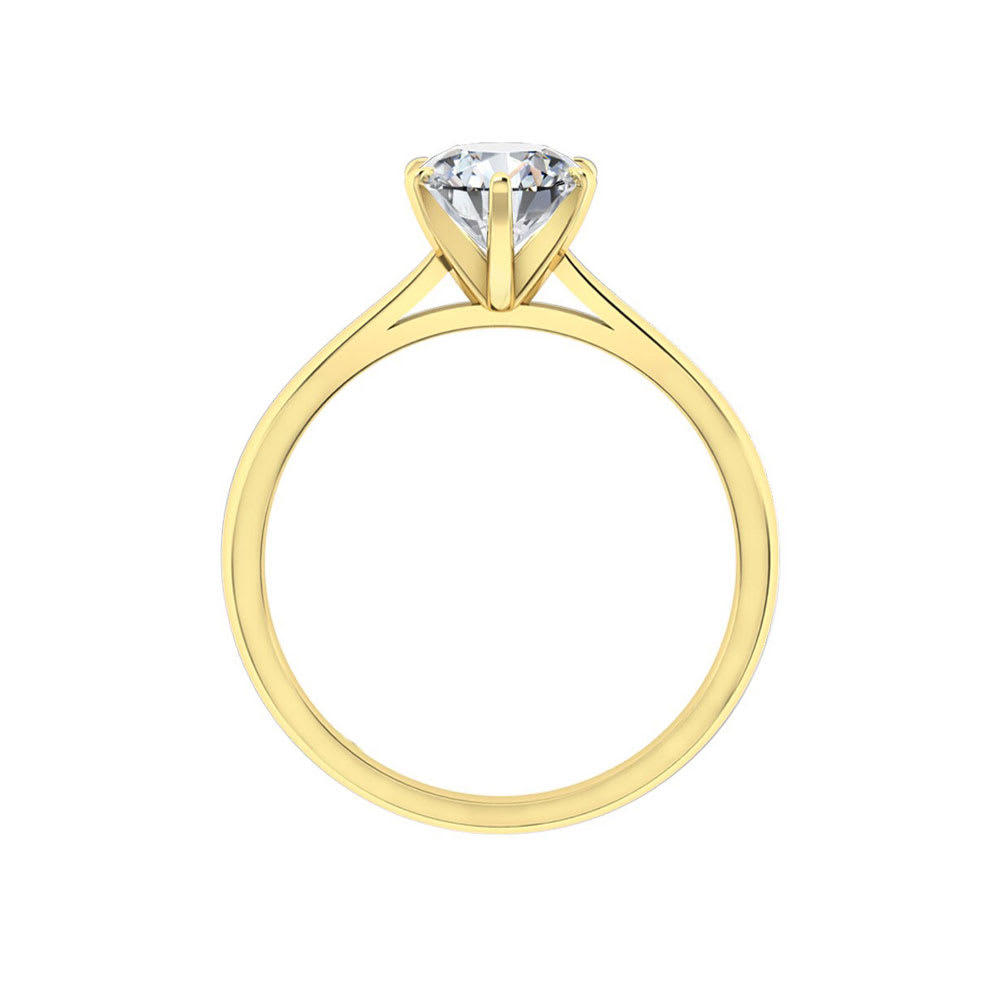 Round Brilliant cut with a cathedral setting engagement ring | Temple ...