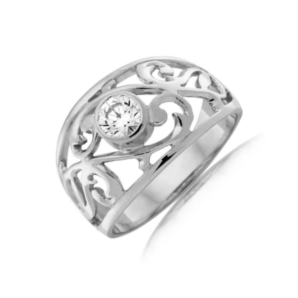 Drop set diamond dress ring J1939