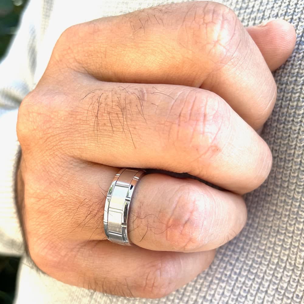 Two Tone Wedding Band for Men