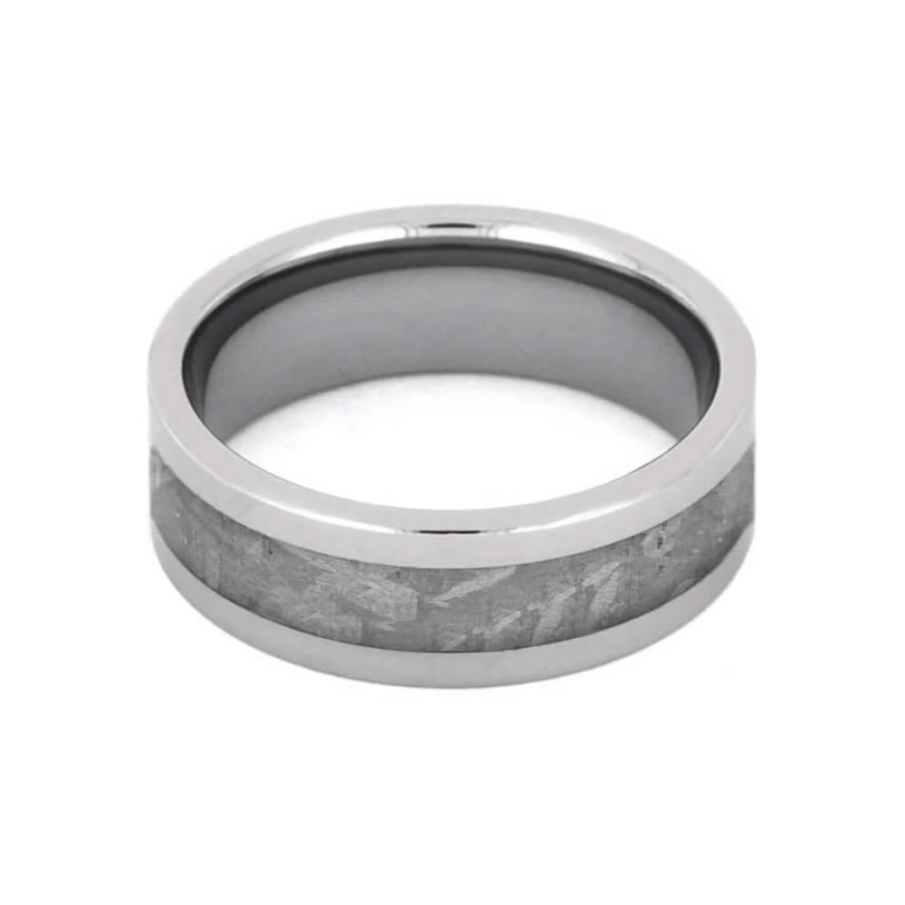 Mens Meteorite Ring With Tungsten or Titanium Band | Temple & Grace AU