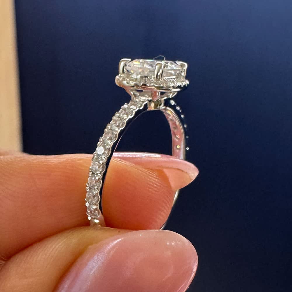 Classic East West Oval Engagement Ring