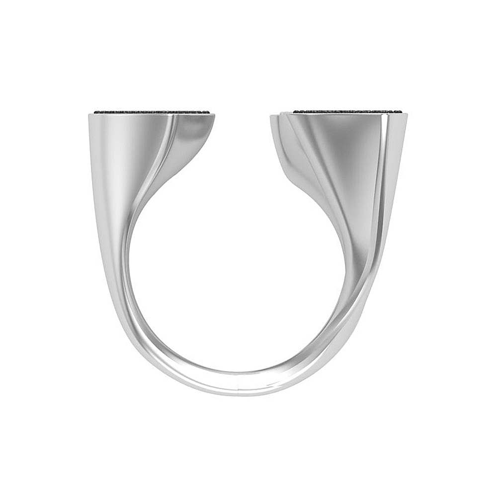 Modern look ring in 18ct gold