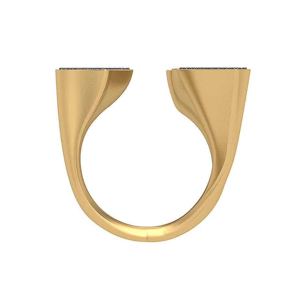 Modern look ring in 18ct gold
