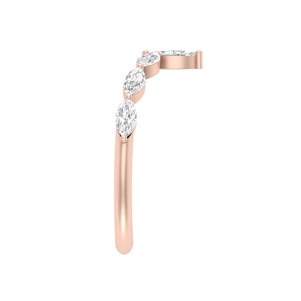 Marquise Natural diamond band