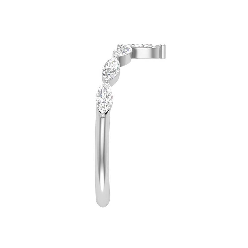Marquise Natural diamond band