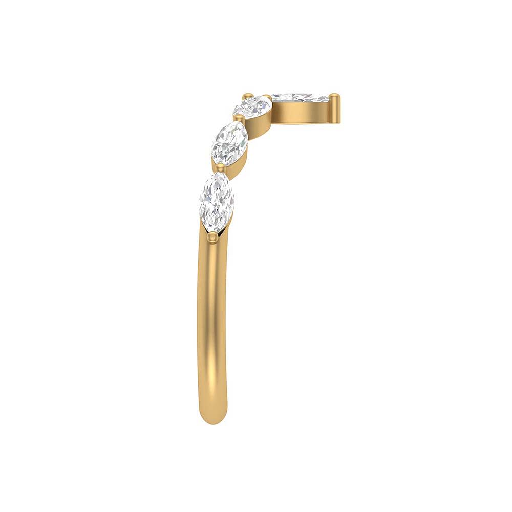 Marquise Natural diamond band