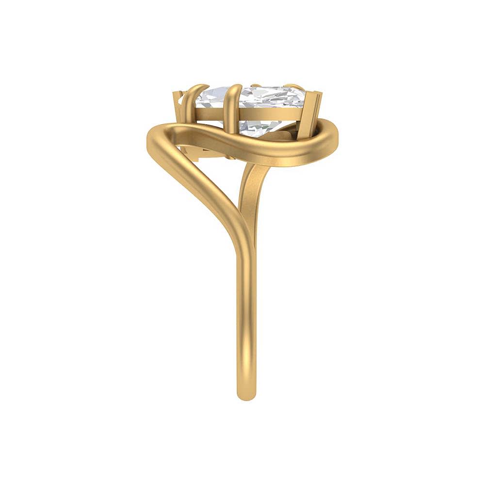 Wave setting with Lab marquise cut