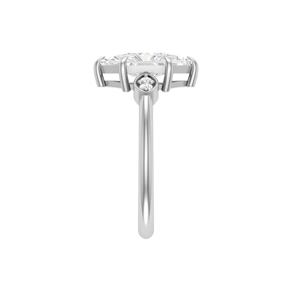 Dutch Marquise cut 2ct centre Lab Diamond and Lab diamonds on the side