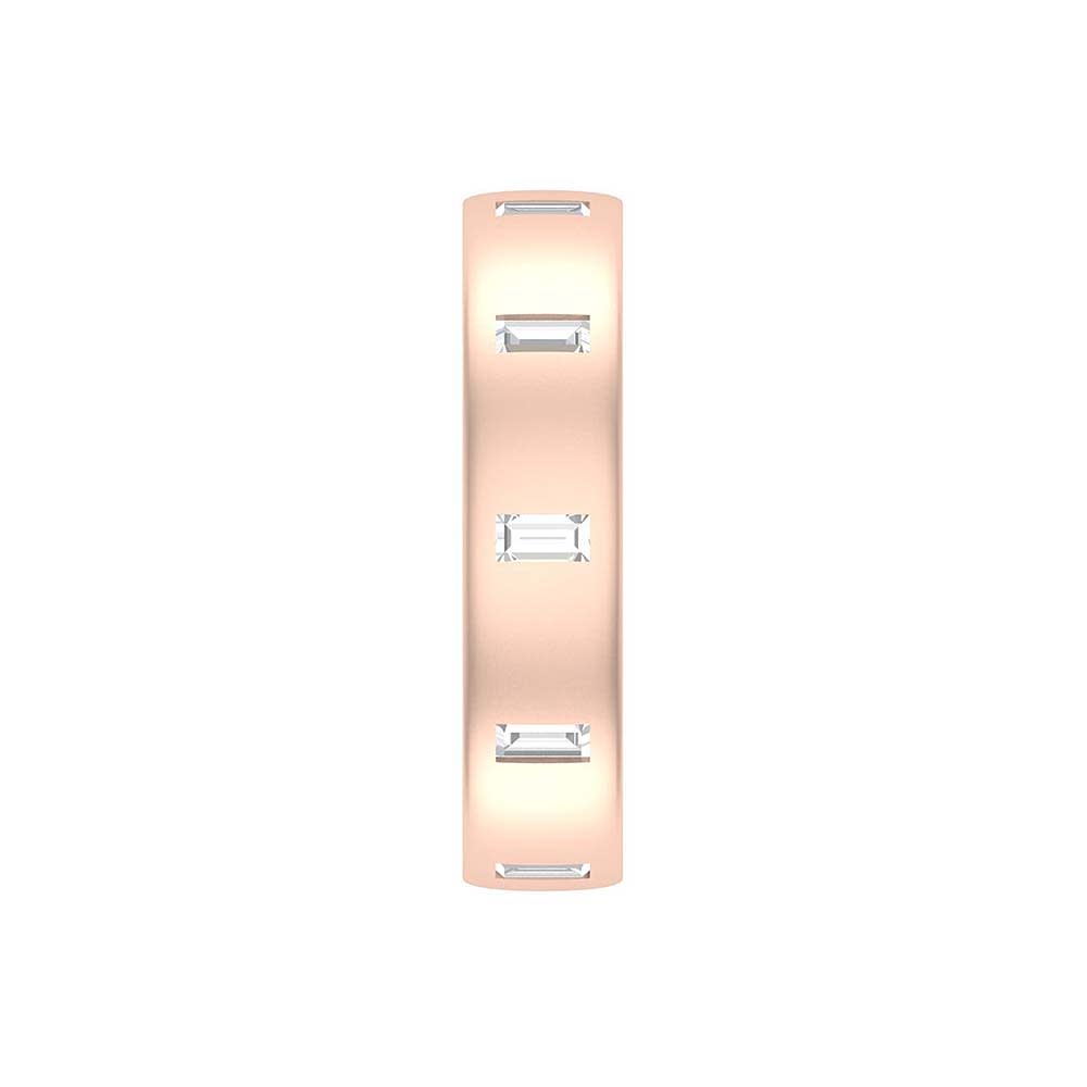 Solid baggete diamond band