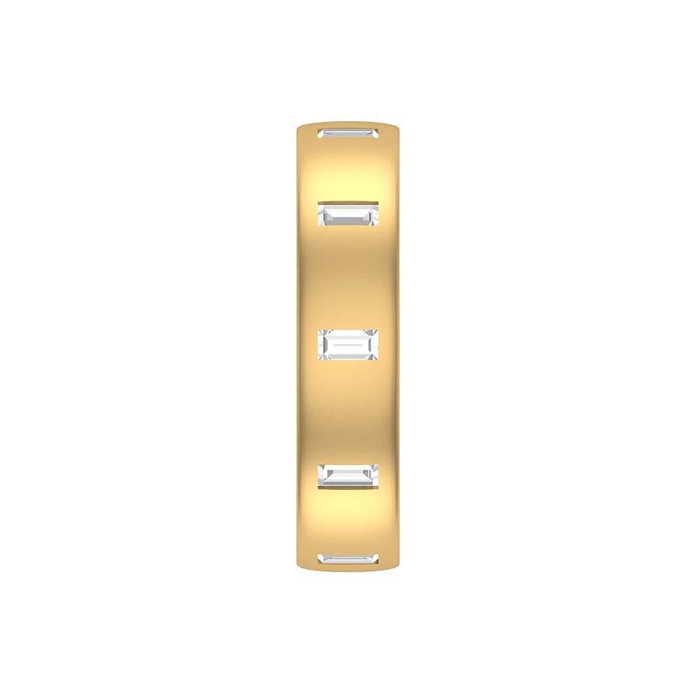 Solid baggete diamond band