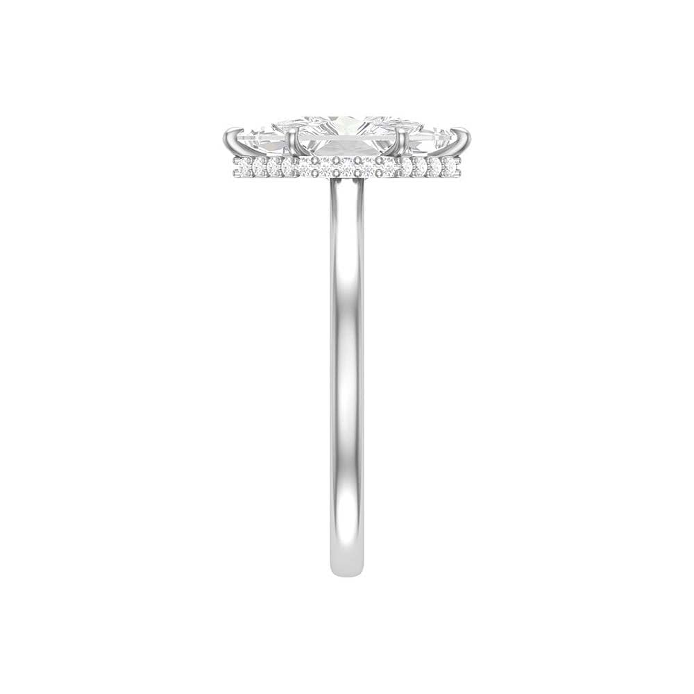 Dutch Lab Marquise cut with hidden halo