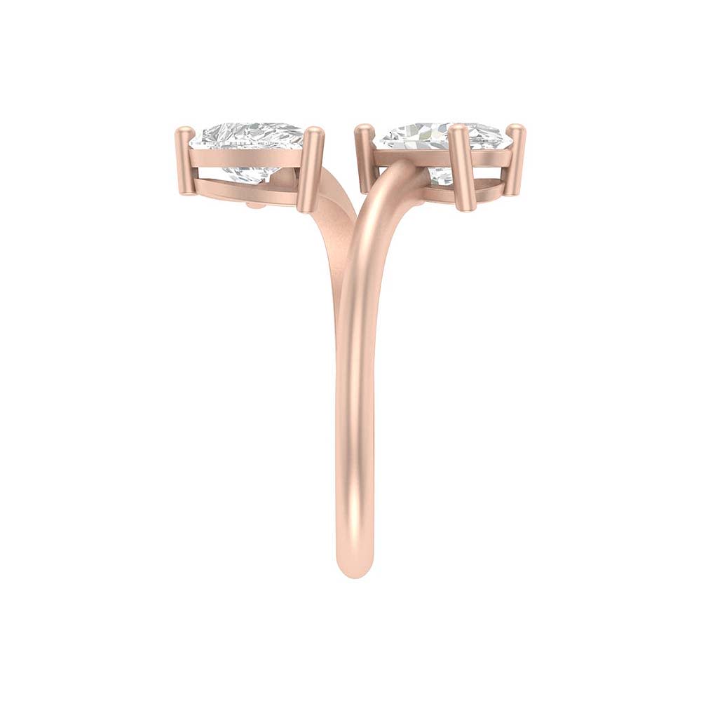 Pear and oval lab diamond ring