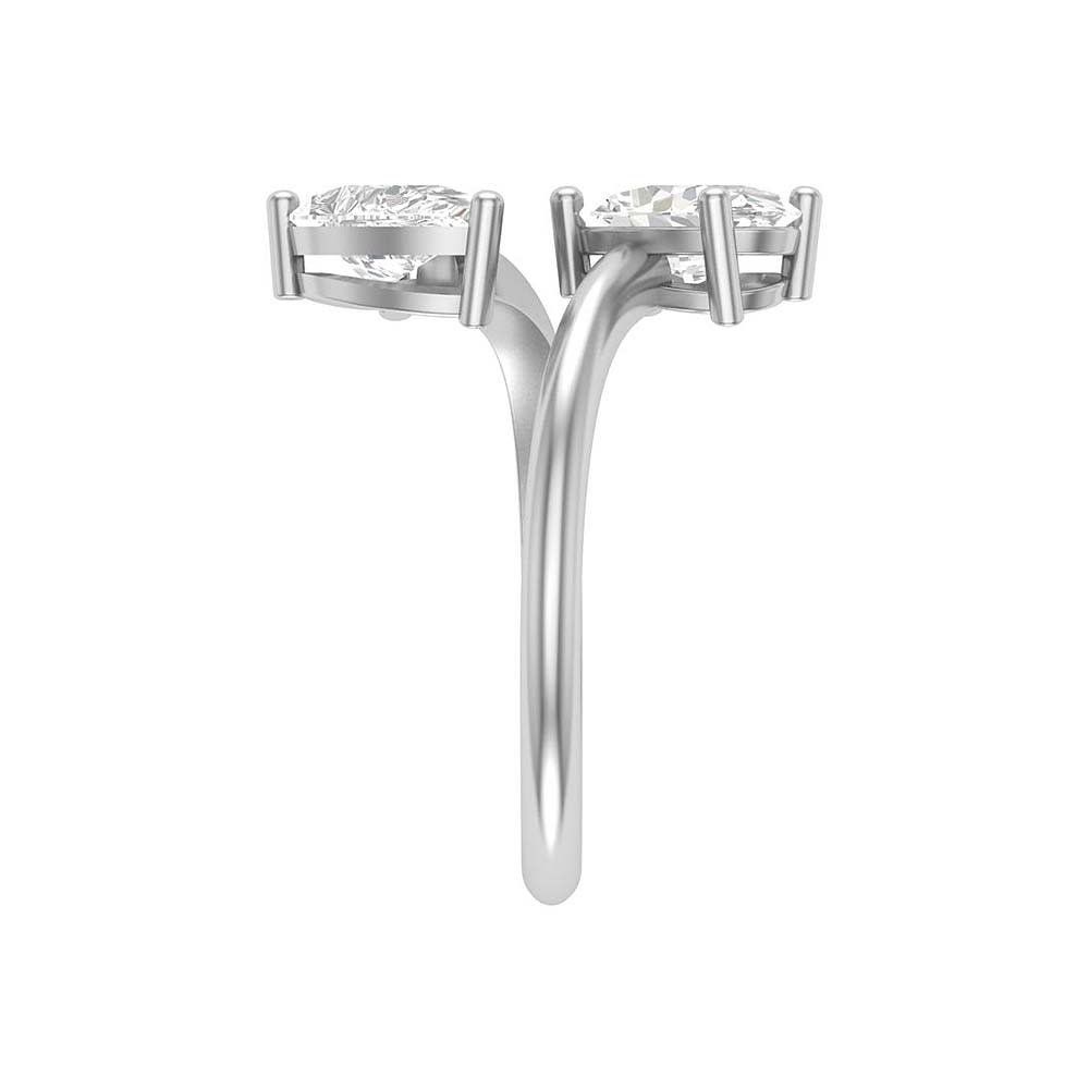 Pear and oval lab diamond ring