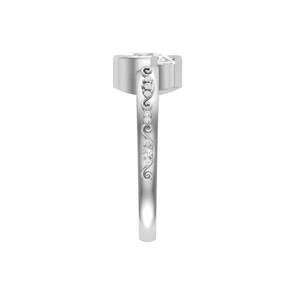 Vintage lab diamond 1ct bezel setting