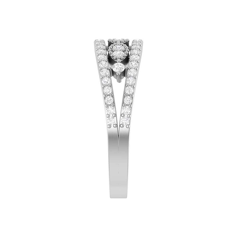 Modern Art Deco band ring