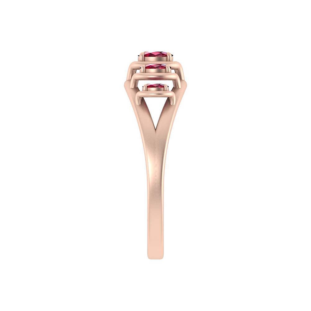 Oval cut Natural ruby ring
