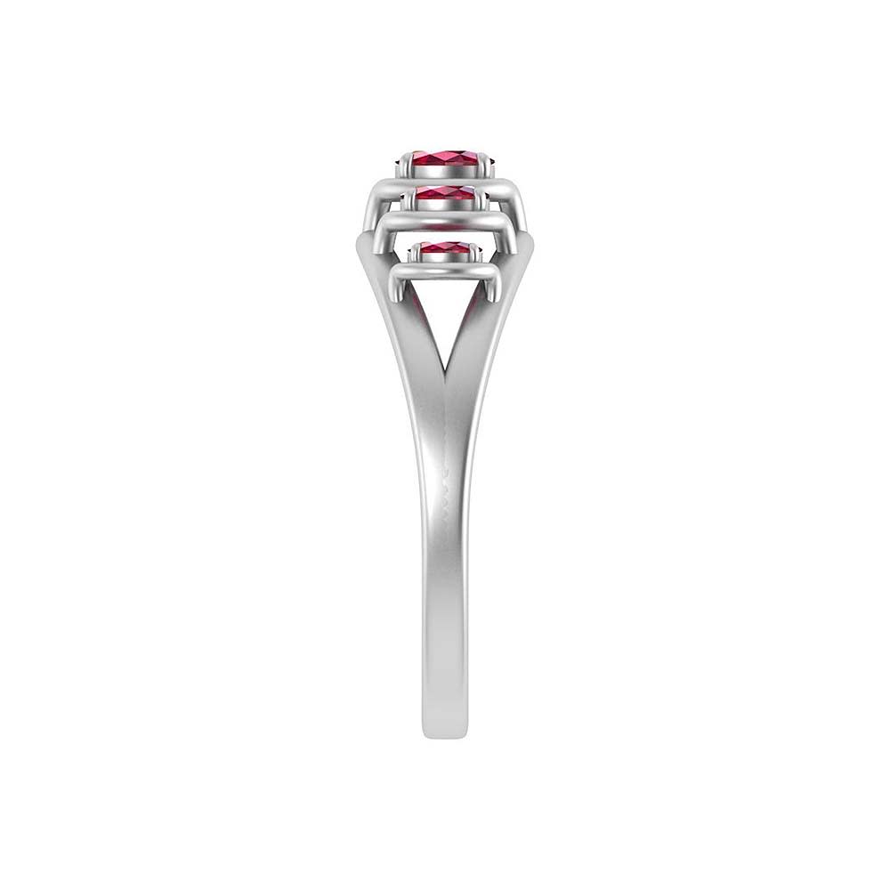 Oval cut Natural ruby ring