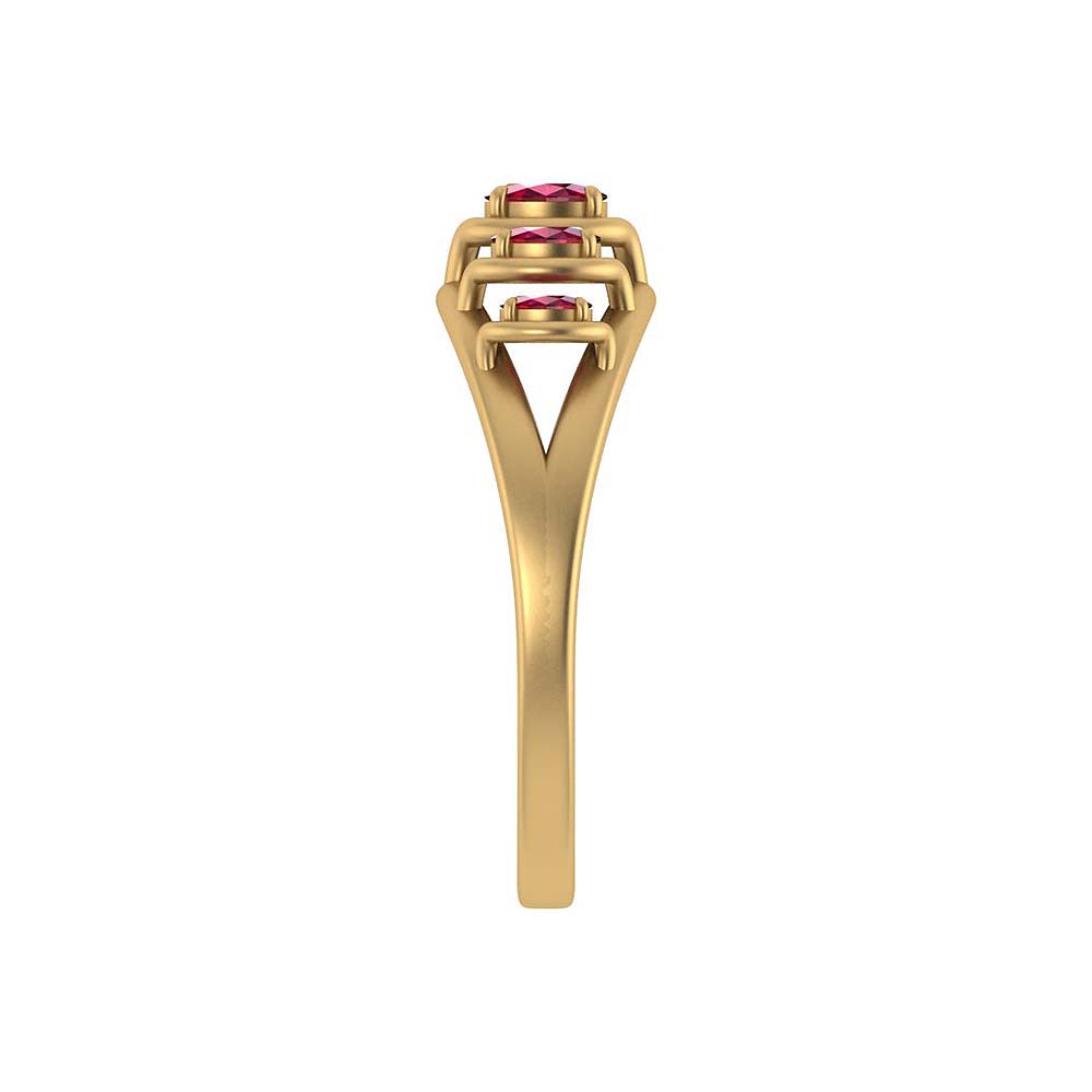 Oval cut Natural ruby ring