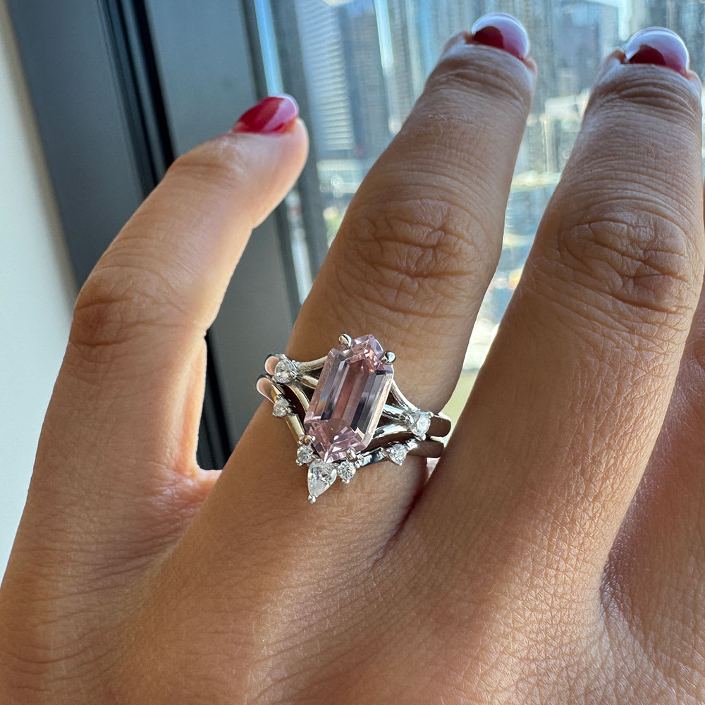 Light pink tourmaline ring