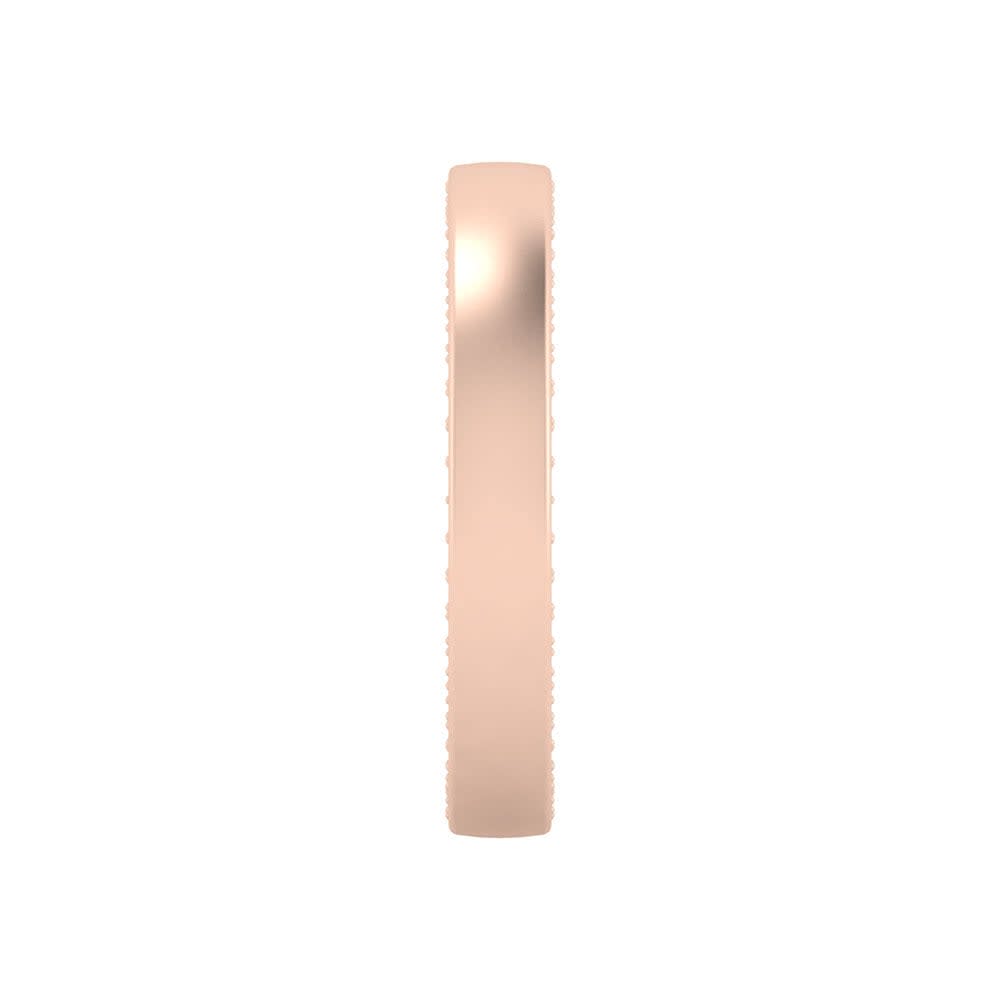 double sided diamond set rounded profile ring