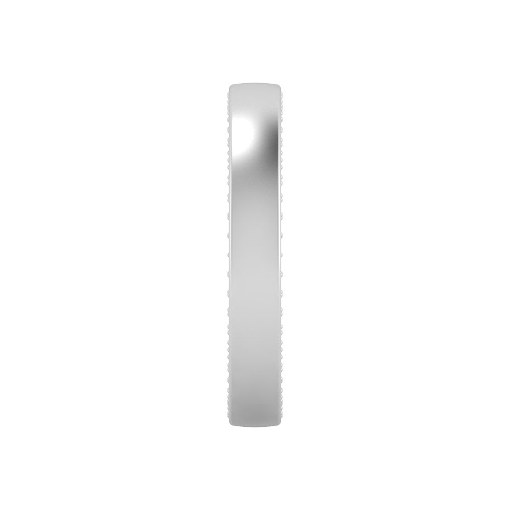 double sided diamond set rounded profile ring