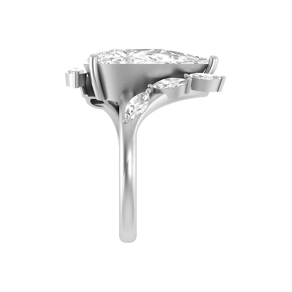 Elegant 5ct Pear cut Lab diamond ring