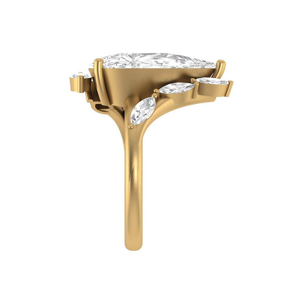 Elegant 5ct Pear cut Lab diamond ring